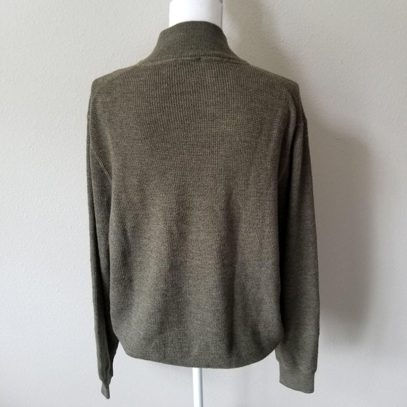 Jos. A Banks XL Olive Green Button Sweater - Picture 2 of 4